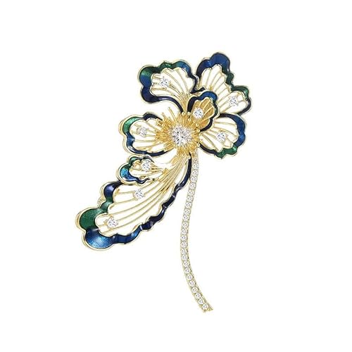 EMEGCY Modische Brosche mit Strasssteinen und Perlen, glitzernde Brosche für Kleidung, Schmuck, Geschenk für Frauen (Stil 5) von EMEGCY