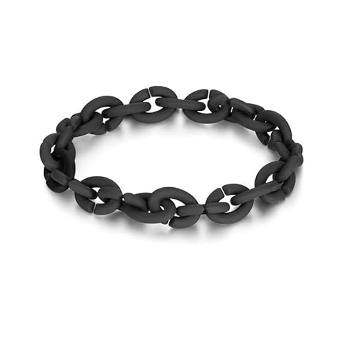 EMEMcharm Acryl Armband Abnehmbares Gliederarmband in Verschiedenen Farben GM3 (Schwarz) von EMEMcharm