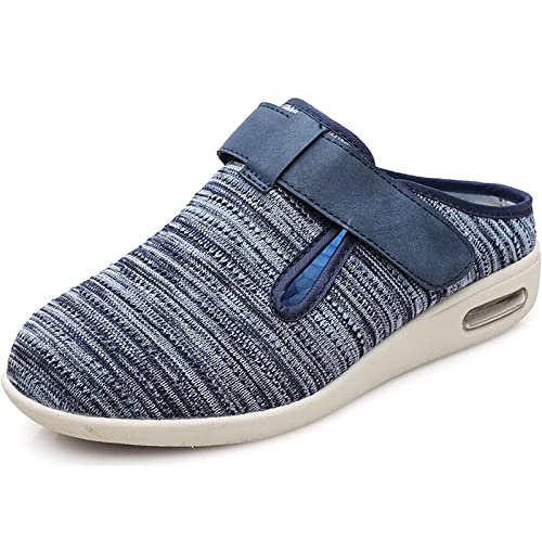 EMERZE Männer & Frauen Diabetiker Hausschuhe Extra dick und extra breit Arthritis Oedema Adjustable Closure Klettverschluss Slippers Rutschfest und Atmungsaktiv Schuhe,003,48EU von EMERZE