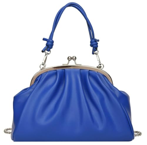 Clutch-Geldbörse für Damen, elegant, Kuss-Lock-Griff, Handtasche, lässig, Party, Abschlussball, Schultertasche, Abend-Ketten-Tasche, Blau, Medium Clutch-Geldbörse für Damen, elegant, Kuss-Lock-Griff, Handtasche, lässig, Party, Abschlussball, Schultertasche, Abend-Ketten-Tasche, Blau, Medium von EMGILL