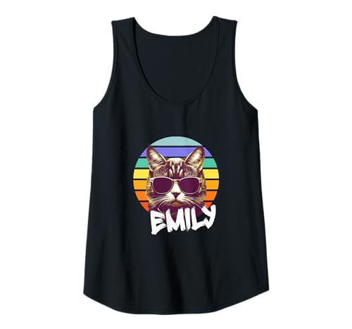 Damen EMILY - Schöner Mädchen Name mit lustiger Katze Tank Top Damen EMILY - Schöner Mädchen Name mit lustiger Katze Tank Top von EMILY Tochter Enkel Geburtstag Geschenkideen