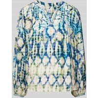 Emily Van den Bergh Bluse im Batik-Look in Blau, Größe 44 von Emily Van den Bergh