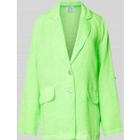 Emily Van den Bergh Longblazer aus Leinen mit Reverskragen in Neon Gruen, Größe 40 Emily Van den Bergh Longblazer aus Leinen mit Reverskragen in Neon Gruen, Größe 40 von Emily Van den Bergh