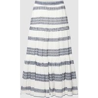 Emily Van den Bergh Maxirock mit Allover-Muster Modell 'Embro' in Marine, Größe 48 von Emily Van den Bergh