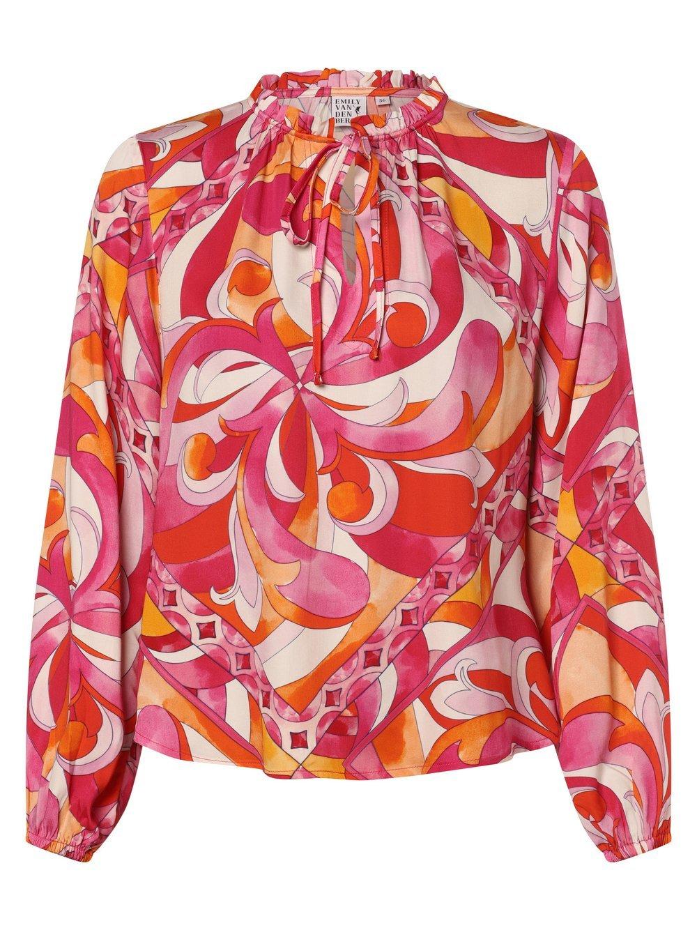 Emily van den Bergh Blusenshirt Damen Viskose gemustert, pink von EMILY VAN DEN BERGH