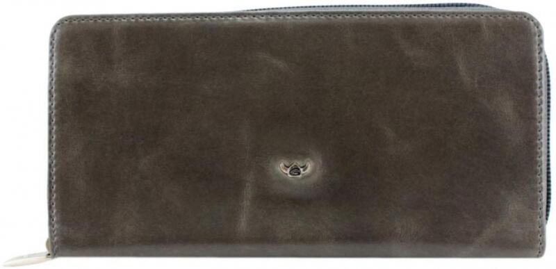 Golden Head - Golden Head Long Beach Damenbörse mit RV lang Voll-Rindleder schiefer Grau von Golden Head