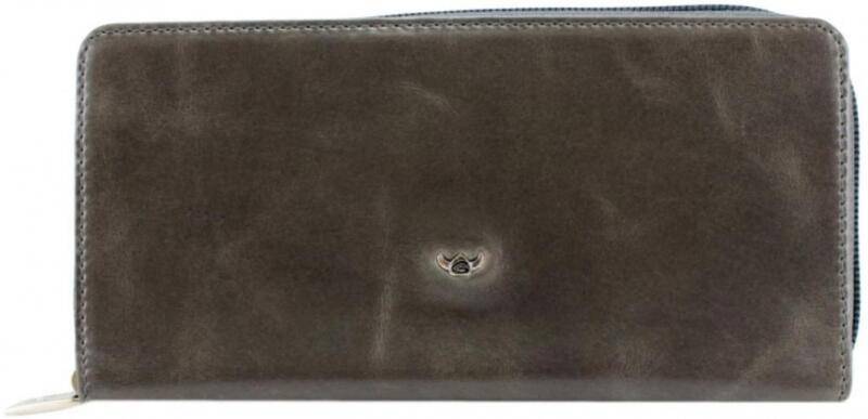 Golden Head - Golden Head Long Beach Damenbörse mit RV lang Voll-Rindleder schiefer Grau von Golden Head