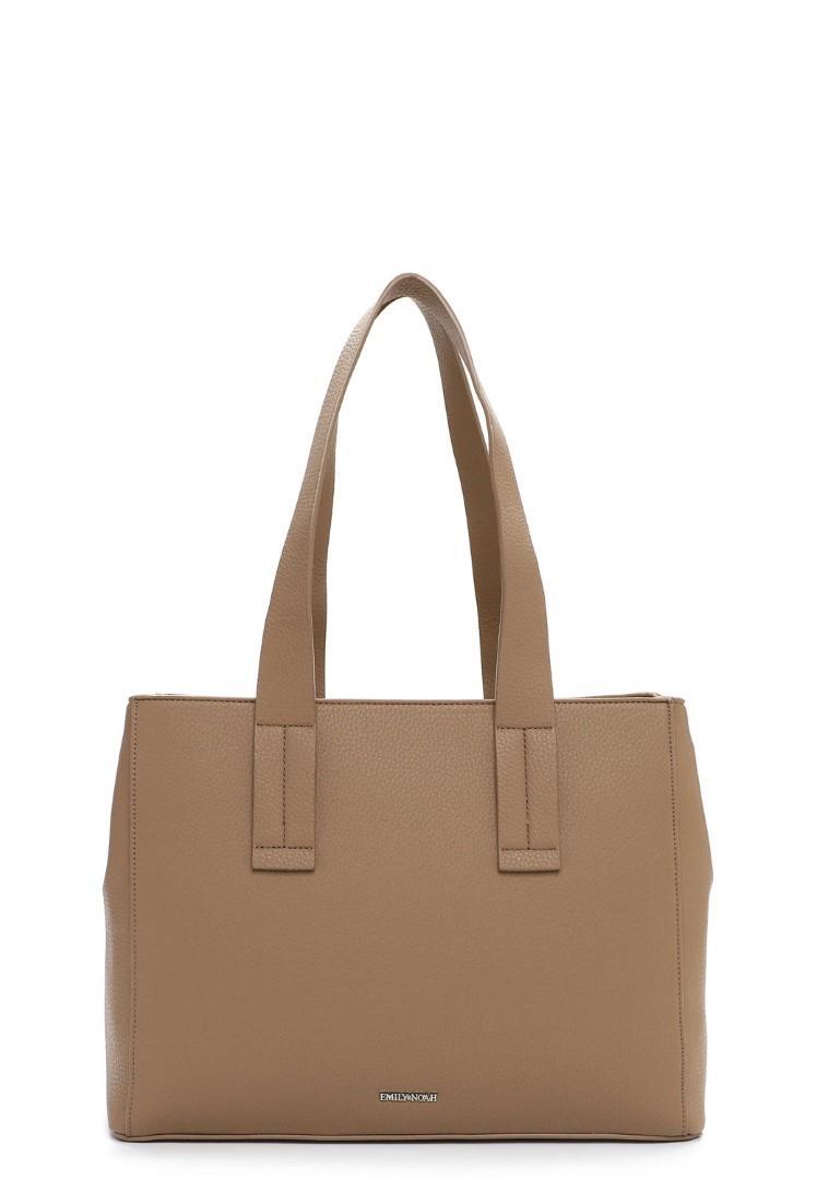 EMILY & NOAH - Shopper Heidemarie Taupe dunkelbeige / taupe von EMILY & NOAH