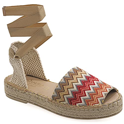39 Mehrfarbig 1 Emmanuela Bunte Espadrilles aus gestricktem Stoff, Mittelhohe Boho Chic Schnür Schuhe, hoch taillierte Peep Toe Espadrilles, Sommerschuhe handgefertigt und handgenäht in Griechenland 39 Mehrfarbig 1 Emmanuela Bunte Espadrilles aus gestricktem Stoff, Mittelhohe Boho Chic Schnür Schuhe, hoch taillierte Peep Toe Espadrilles, Sommerschuhe handgefertigt und handgenäht in Griechenland von EMMANUELA handcrafted for you