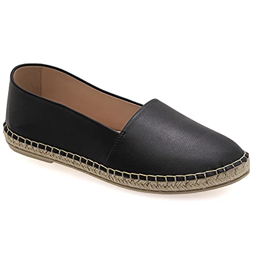 40 Schwarz Emmanuela Leder Espadrilles, niedrigen Keil Sommerschuhe für Damen, Hochwertige Espadrilles mit geschlossenen Zehen, vollständig handgefertigt und handgenäht in Griechenland von EMMANUELA handcrafted for you