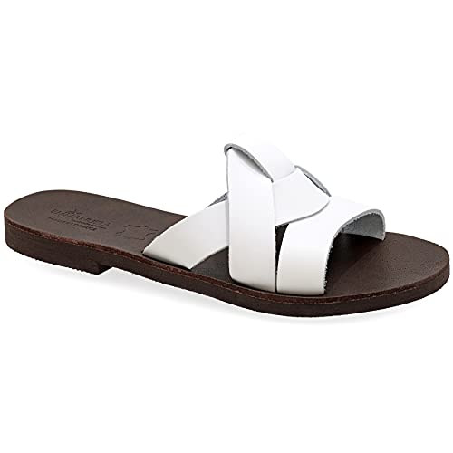 41 Weiß Emmanuela Sandalen im antiken griechischen Stil, handgefertigte flache Riemchensandalen aus Leder mit offene zehen, hochwertige Sommerschuhe für Damen in Roségold Silber Türkis weiß 41 Weiß Emmanuela Sandalen im antiken griechischen Stil, handgefertigte flache Riemchensandalen aus Leder mit offene zehen, hochwertige Sommerschuhe für Damen in Roségold Silber Türkis weiß von EMMANUELA handcrafted for you