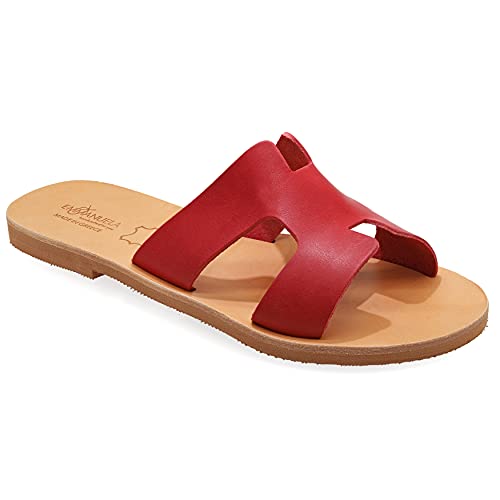 EMMANUELA Handcrafted For You Damen Eugene Slide Sandal, Coral, 38 EU von EMMANUELA handcrafted for you