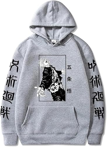 Anime EMMERSONIASatoru Gojo Hoodie Oversized Herbst Winter Fleece Sweatshirt Herren Damen Langarm Pullover Anime EMMERSONIASatoru Gojo Hoodie Oversized Herbst Winter Fleece Sweatshirt Herren Damen Langarm Pullover von EMMERSONIA