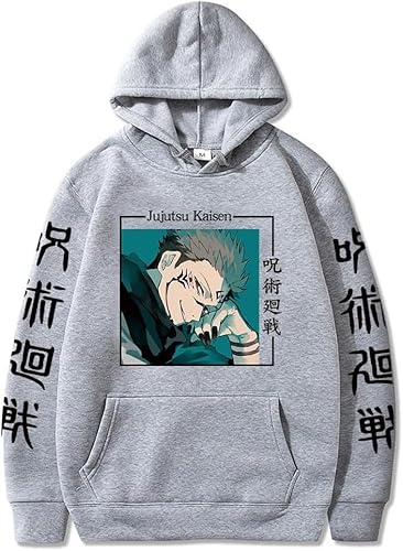 Anime EMMERSONIASatoru Gojo Hoodie Oversized Herbst Winter Fleece Sweatshirt Herren Damen Langarm Pullover Anime EMMERSONIASatoru Gojo Hoodie Oversized Herbst Winter Fleece Sweatshirt Herren Damen Langarm Pullover von EMMERSONIA
