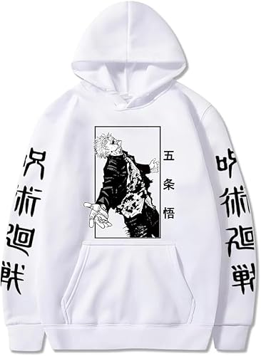 Anime EMMERSONIASatoru Gojo Hoodie Oversized Herbst Winter Fleece Sweatshirt Herren Damen Langarm Pullover Anime EMMERSONIASatoru Gojo Hoodie Oversized Herbst Winter Fleece Sweatshirt Herren Damen Langarm Pullover von EMMERSONIA
