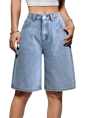 EMMIOL Damen-Jorts, Baggy-Jeans, Jorts, Outfits, mittel-niedrige Taille, Denim-Shorts, Y2K-Shorts, Sommer, heiße kurze Hose, Streetwear, Hell, blau, X-Klein EMMIOL Damen-Jorts, Baggy-Jeans, Jorts, Outfits, mittel-niedrige Taille, Denim-Shorts, Y2K-Shorts, Sommer, heiße kurze Hose, Streetwear, Hell, blau, X-Klein von EMMIOL
