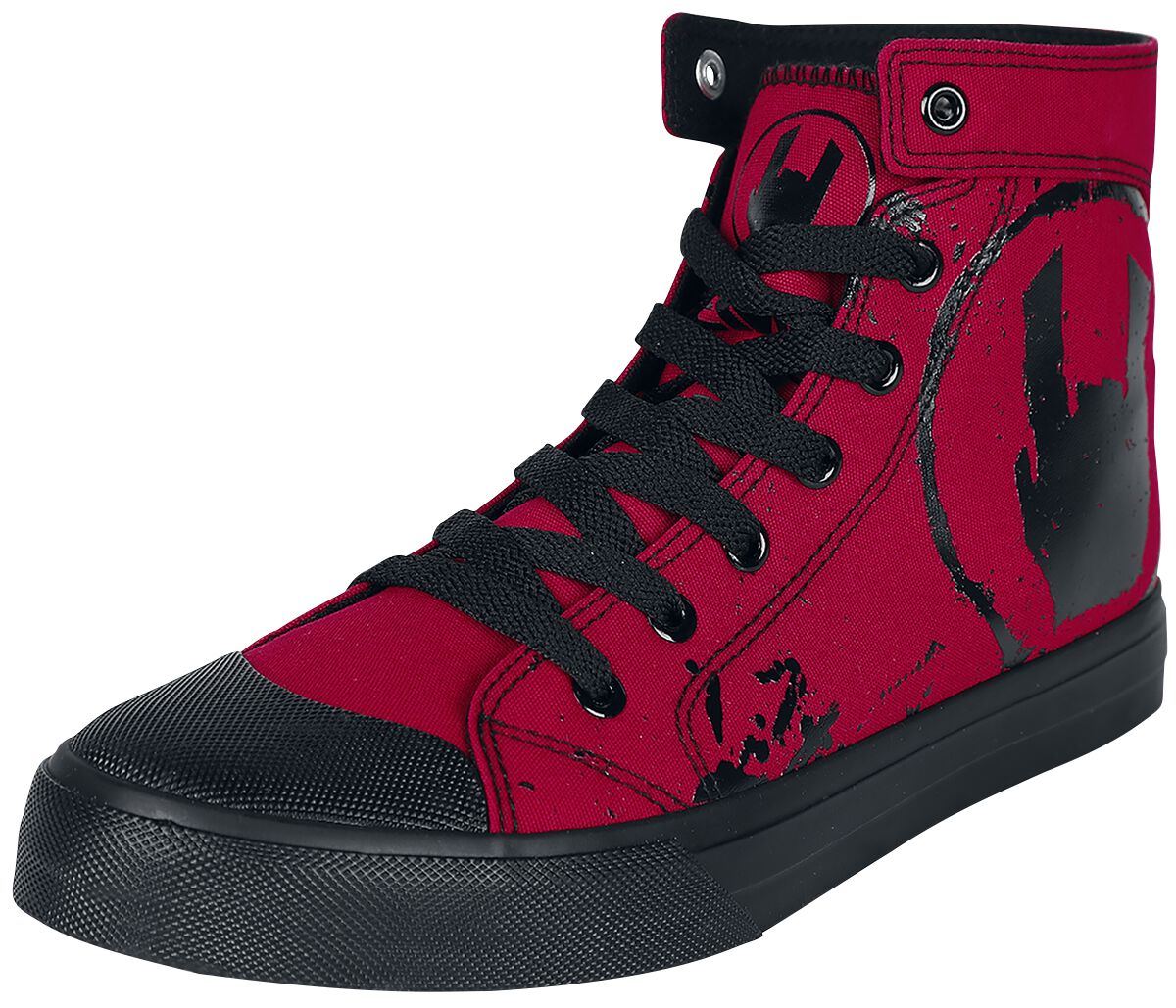 EMP Basic Collection Sneaker high - Rote Sneaker mit Rockhand-Print - EU37 bis EU39 - Größe EU37 - rot von EMP Basic Collection