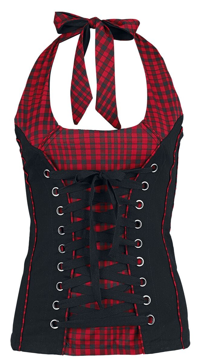 EMP Special Collection Corded Chest Neckholder schwarz rot in S von EMP Special Collection