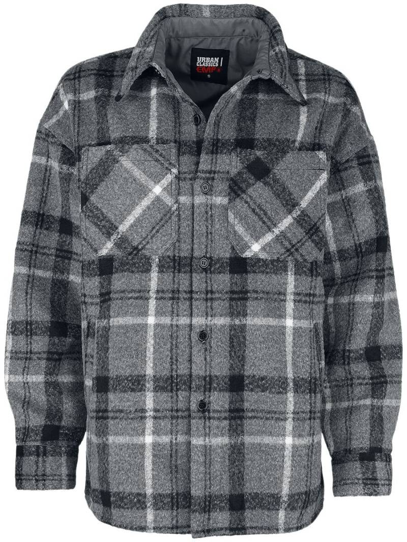 EMP Special Collection Flanellhemd - EMP Special Collection X Urban Classics kariertes Flanellhemd unisex - M bis XXL - für Damen - Größe XXL - grau von EMP Special Collection