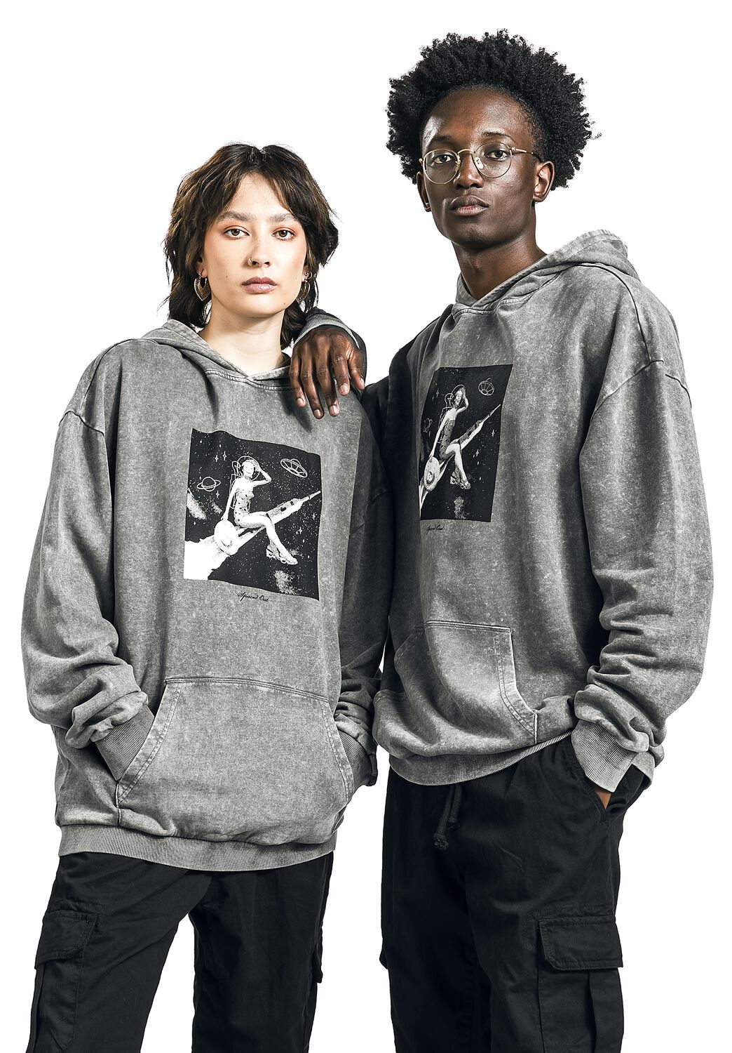 EMP Special Collection Kapuzenpullover - EMP Special Collection X Urban Classics Washed Hoody unisex - S bis XXL - für Damen - Größe M - grau von EMP Special Collection