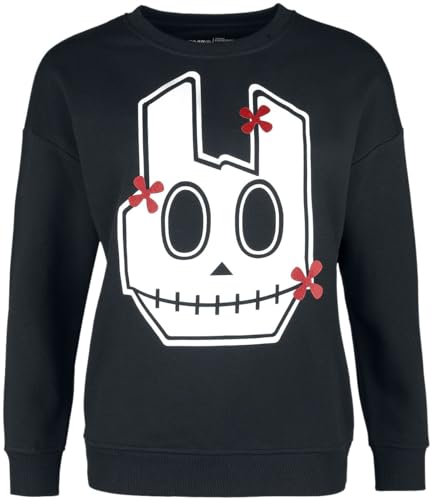 EMP Stage Collection Damen Sweatshirt mit Totenkopf- Rockhand schwarz M von EMP Stage Collection