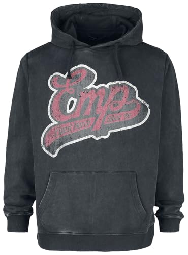 EMP Stage Collection Herren Kapuzenpullover mit Vintage EMP- Logo schwarz L von EMP Stage Collection