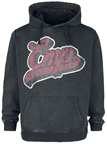 EMP Stage Collection Herren Kapuzenpullover mit Vintage EMP- Logo schwarz S von EMP Stage Collection