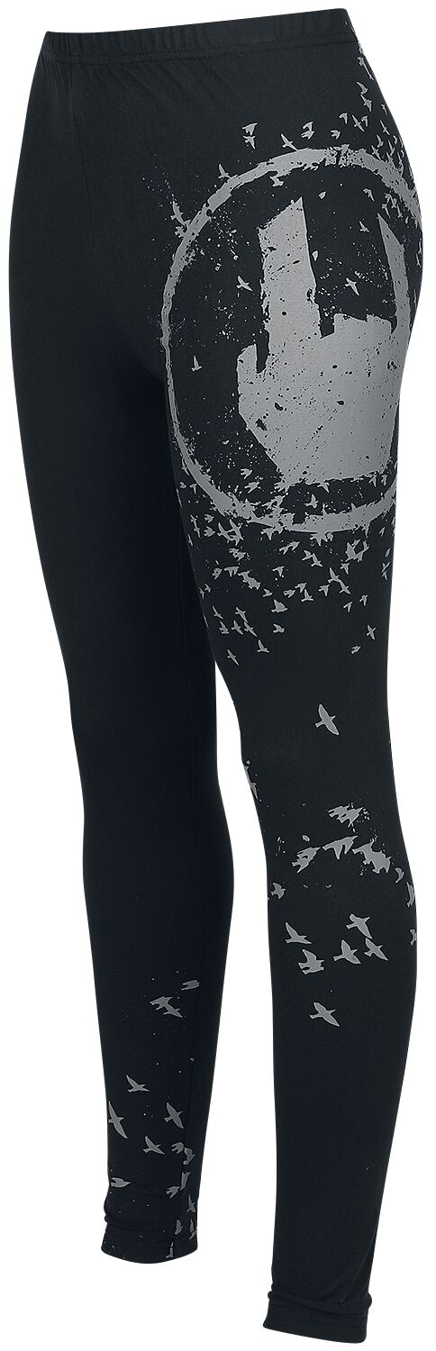 EMP Stage Collection Schwarze Leggings mit Rockhand-Print Leggings schwarz in XL von EMP Stage Collection