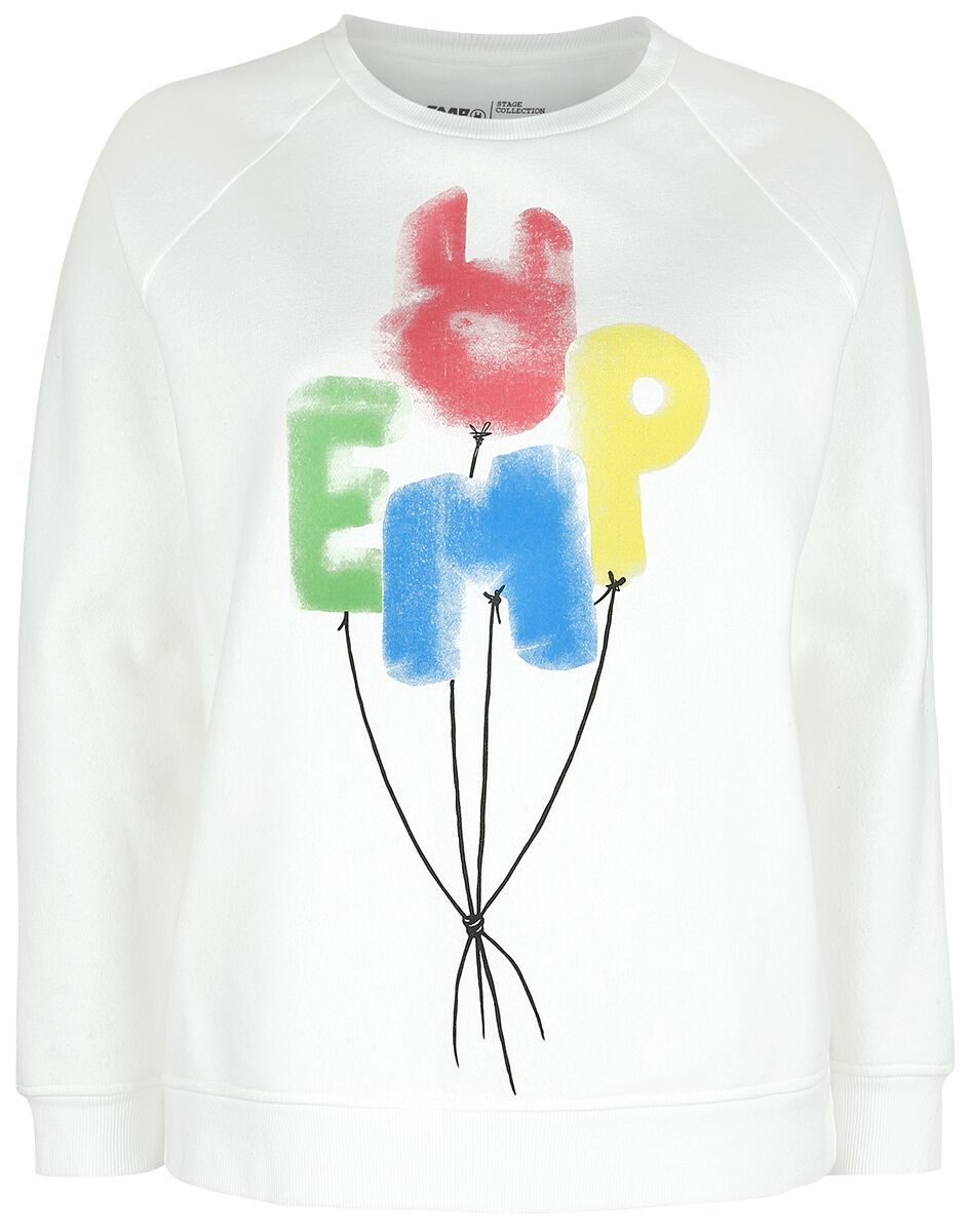 EMP Stage Collection Sweatshirt - Sweatshirt mit EMP- Logo - S bis XXL - für Damen - Größe L - altweiß von EMP Stage Collection