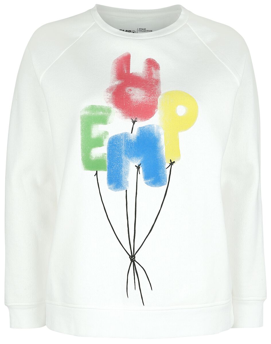 EMP Stage Collection Sweatshirt - Sweatshirt mit EMP- Logo - S bis XXL - für Damen - Größe S - altweiß von EMP Stage Collection