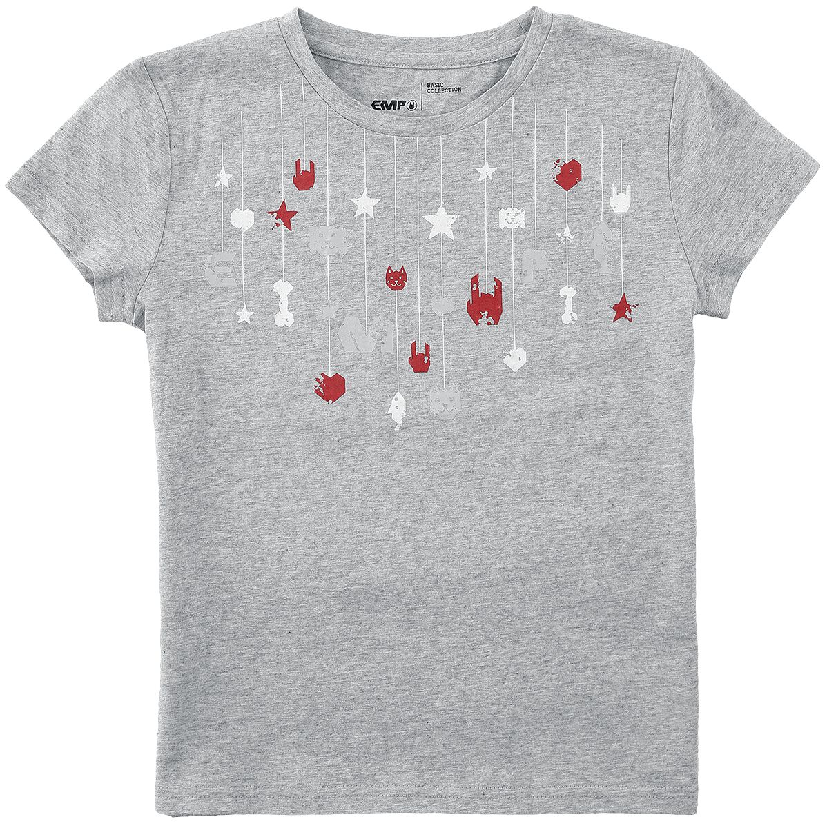EMP Stage Collection T-Shirt für Kleinkinder - Kids T-Shirt mit Rockhand und Sternen - für Jungen - grau von EMP Stage Collection