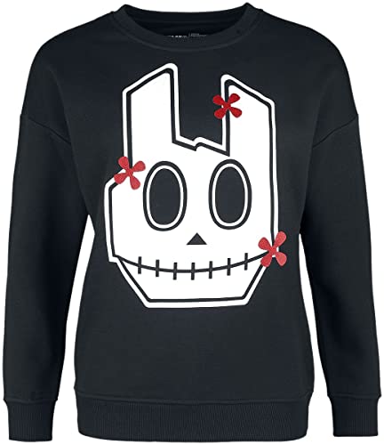 EMP Stage Collection Damen Sweatshirt mit Totenkopf- Rockhand schwarz XL von EMP