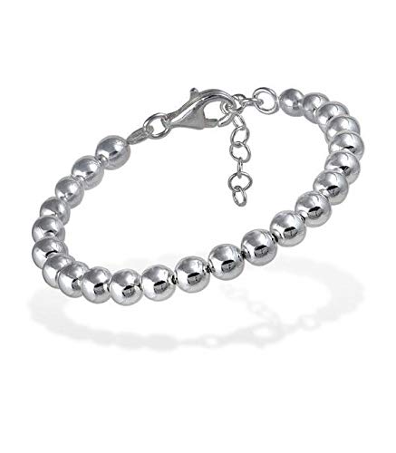 EMPATHY JEWELS Damen Armband Silber 925 Kugeln Silber 3 4 6 8 mm Das Armband aus Silber mit Kugeln für Damen. (3 mm) von EMPATHY JEWELS