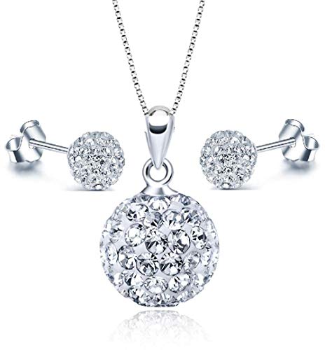 EMPATHY JEWELS Sw Damen Schmuckset - Halskette mit Ohrringen in 925 Sterling Silber - Original Geschenk für Frauen (Model 2) von EMPATHY JEWELS