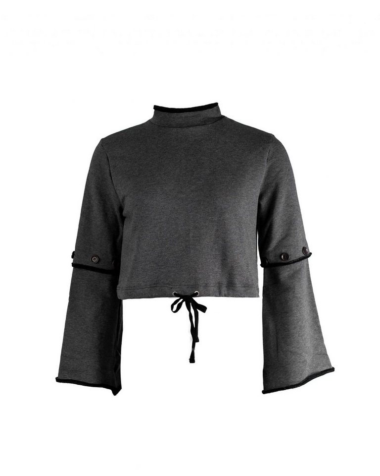 EMPIRE-THIRTEEN Stehkragenpullover LADIES SWEATER "DAISY" Ärmel mit Knöpfen von EMPIRE-THIRTEEN