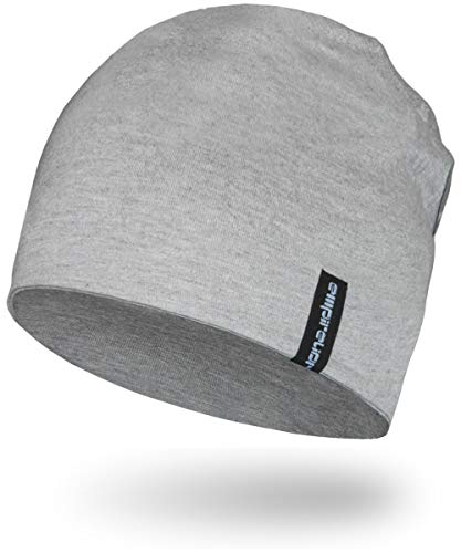 EMPIRELION 9" Multifunktionale Leichte Running Beanie-Mützen Skull Cap Radsport-Kappen Helmfutter Helm Unterziehmütze Schlaf Kappen für Damen Herren (Licht grau Melange) von EMPIRELION