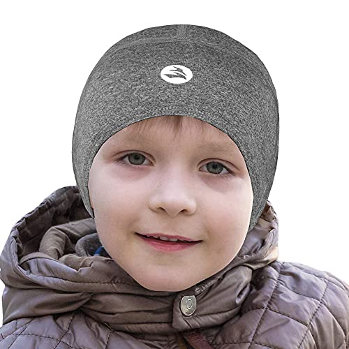 EMPIRELION Kinder-Helm-Einsatz für Teenager, dünne Thermo-Totenkopfkappen, Ohren, Beanie, Laufmützen für Jungen und Mädchen, Unisex Kinder von EMPIRELION