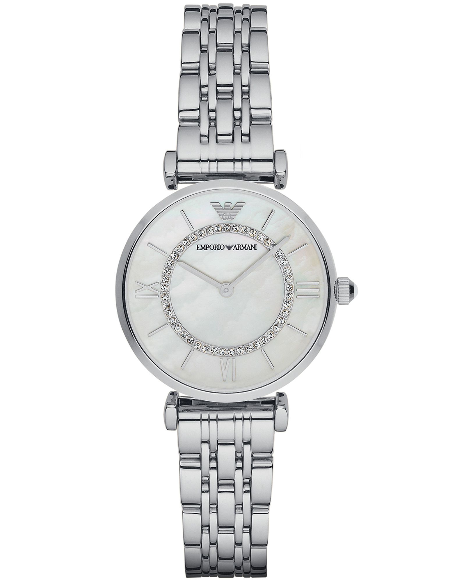 EMPORIO ARMANI Armbanduhr Damen Silber von EMPORIO ARMANI