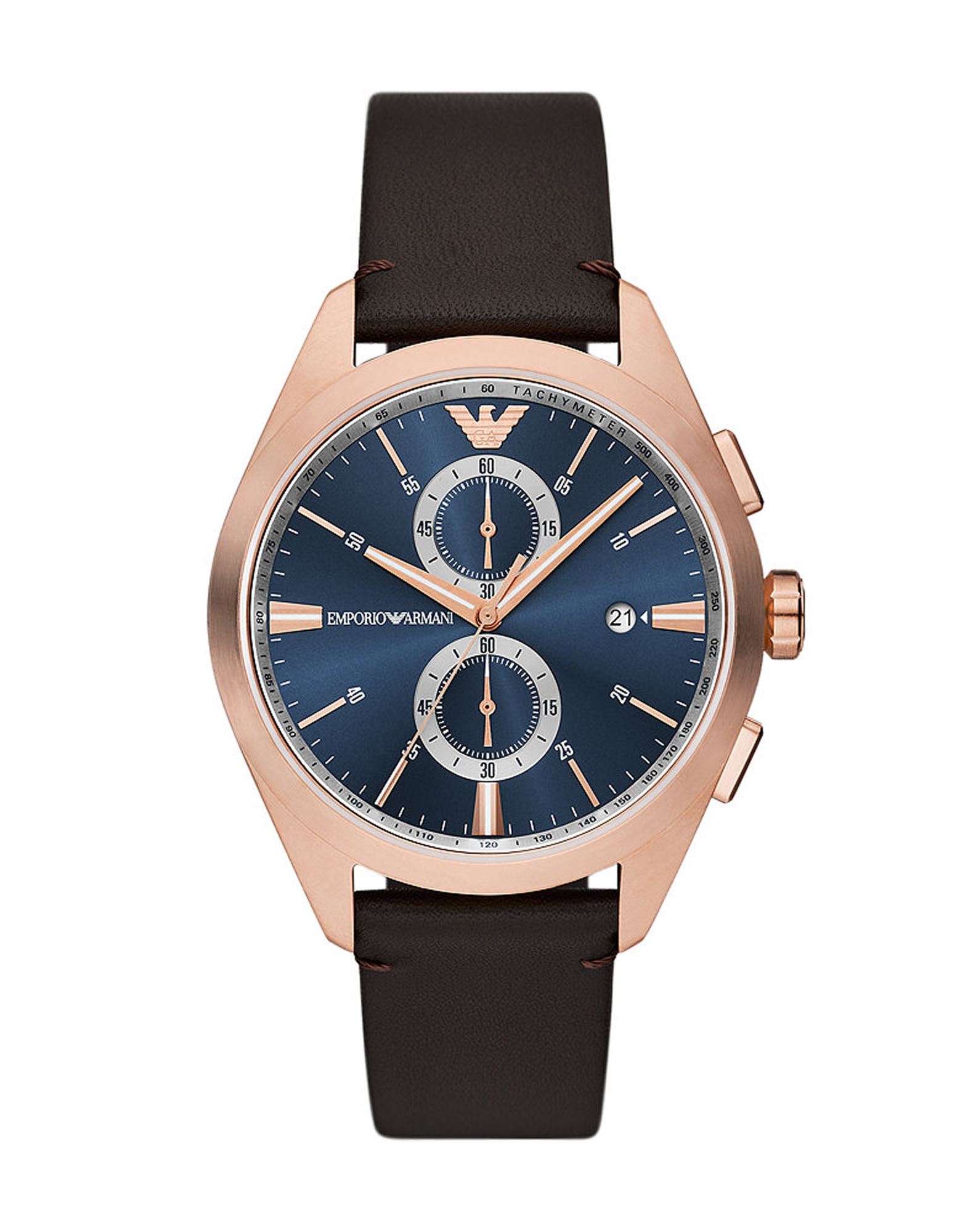 EMPORIO ARMANI Armbanduhr Herren Dunkelbraun von EMPORIO ARMANI