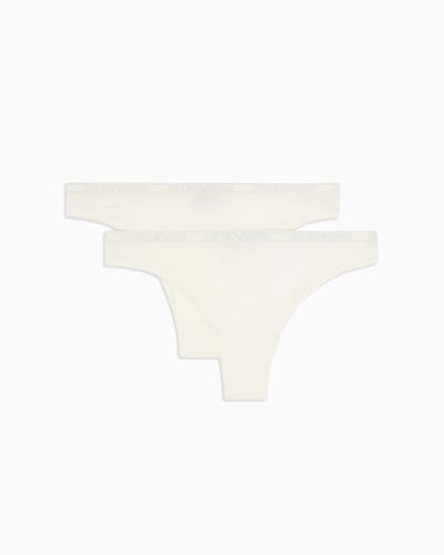 EMPORIO ARMANI Damen 2-PACK BRAZILIAN boxershorts, WHITE/WHITE, L von EMPORIO ARMANI