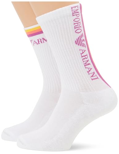 EMPORIO ARMANI Damen 2-Pack Short Socken, Weiß/Weiß, Einheitsgröße von EMPORIO ARMANI