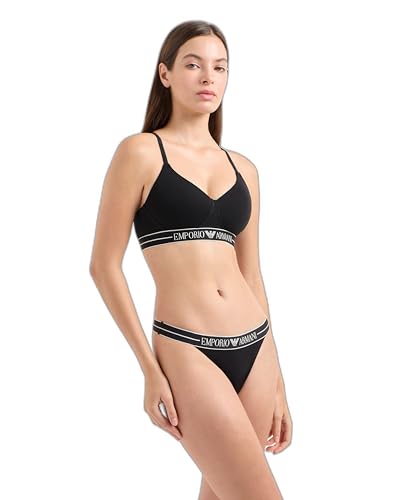 EMPORIO ARMANI Damen 2-Pack T-Thong Tangahöschen, Black/Black, M EMPORIO ARMANI Damen 2-Pack T-Thong Tangahöschen, Black/Black, M von EMPORIO ARMANI