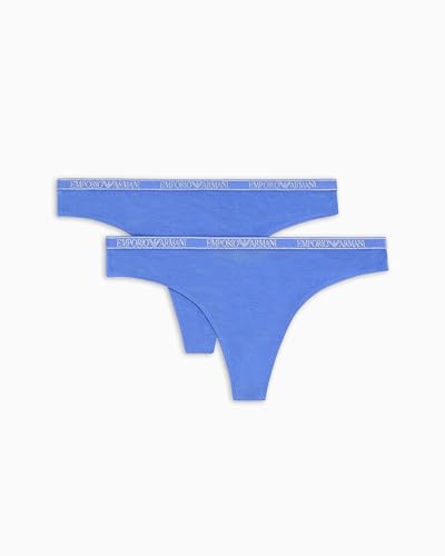 EMPORIO ARMANI Damen 2-Pack Thong Tangahöschen, Lapis/Lapis, S von EMPORIO ARMANI