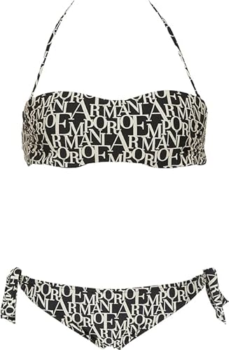 EMPORIO ARMANI Damen Bandeau Bikini-Set, Lapislazzuli, M von EMPORIO ARMANI