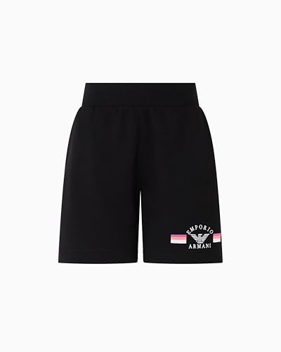 EMPORIO ARMANI Damen Bermuda Short Sweatpants, Schwarz, 42 von EMPORIO ARMANI
