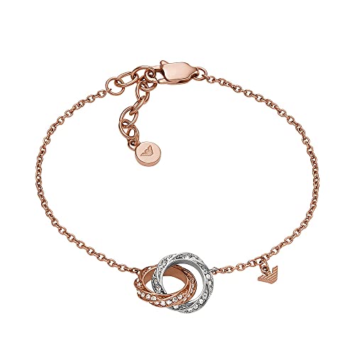 EMPORIO ARMANI Damen-Gliederarmband Edelstahl zweifarbig, EGS3005221 von EMPORIO ARMANI