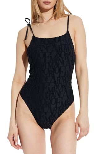 EMPORIO ARMANI Damen One Piece Swimsuit Badeanzug, Schwarzes 3D-Ea-Logo, S von EMPORIO ARMANI