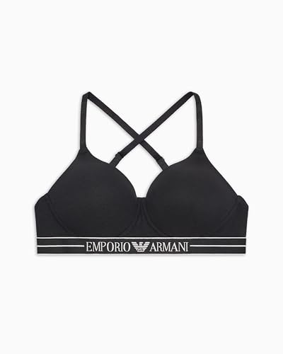 EMPORIO ARMANI Damen Padded Triangle Bra Gepolsterter BH, Schwarz, S von EMPORIO ARMANI