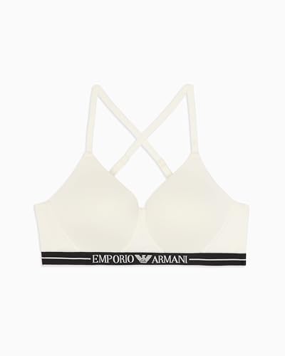 EMPORIO ARMANI Damen Padded Triangle Bra Gepolsterter BH, weiß, S von EMPORIO ARMANI