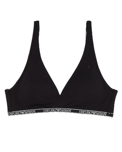 EMPORIO ARMANI Damen Removable Pads Bralette BH, Schwarz, 46 von EMPORIO ARMANI